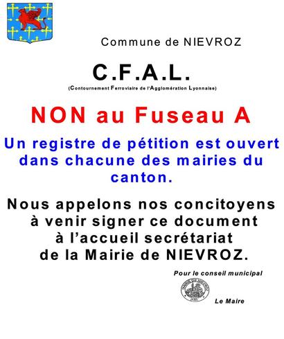 Non au Fuseau A du CFAL